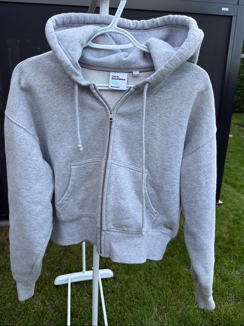 TNA Kids Light Gray Zip-Up Hooded Jacket